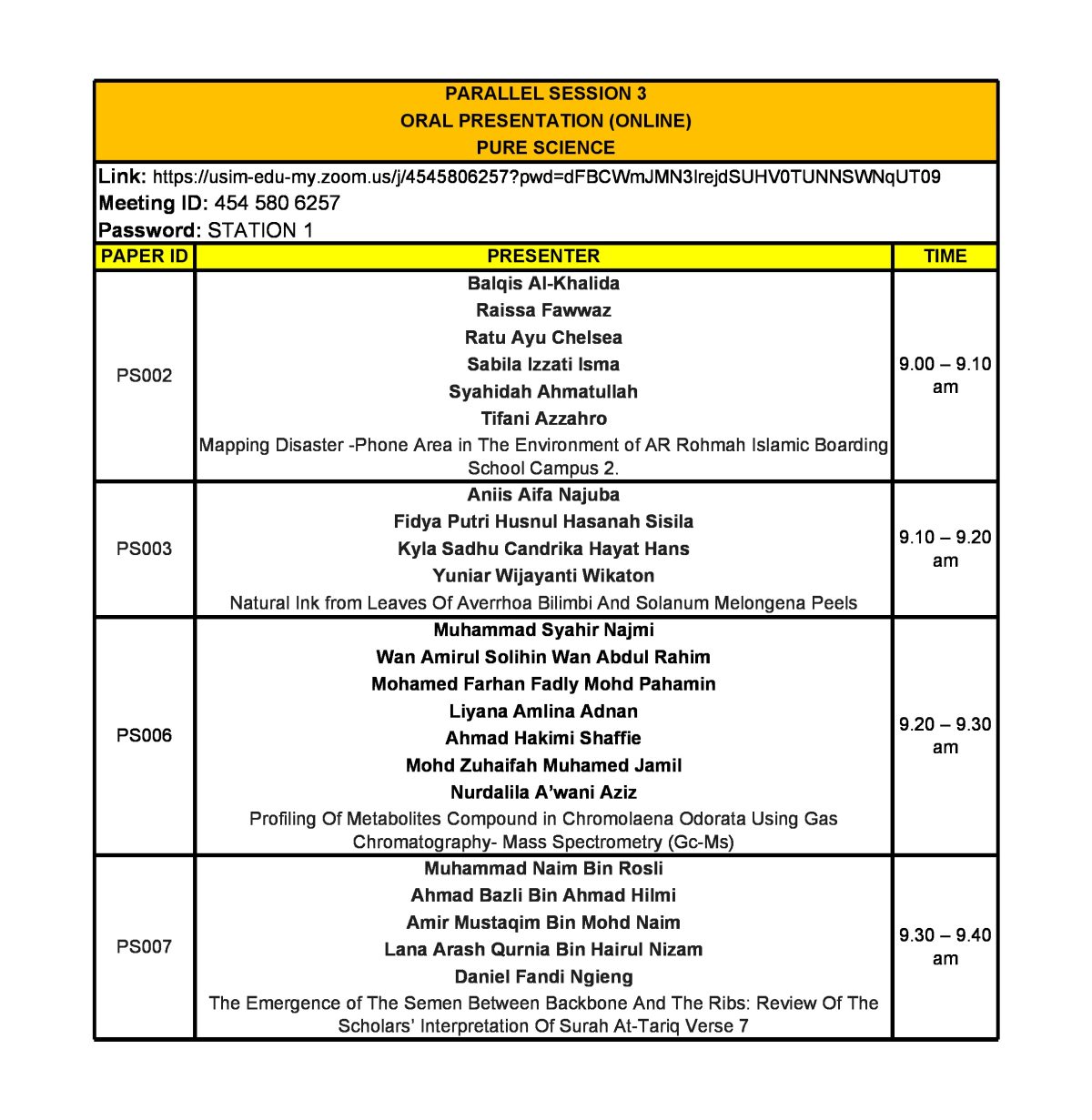 PARALLEL SESSION – Kolej PERMATA Insan